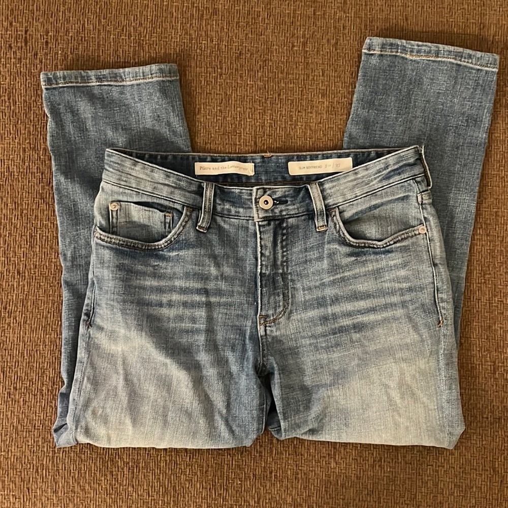 Pilcro and the Letterpress cropped slim boyfriend jeans